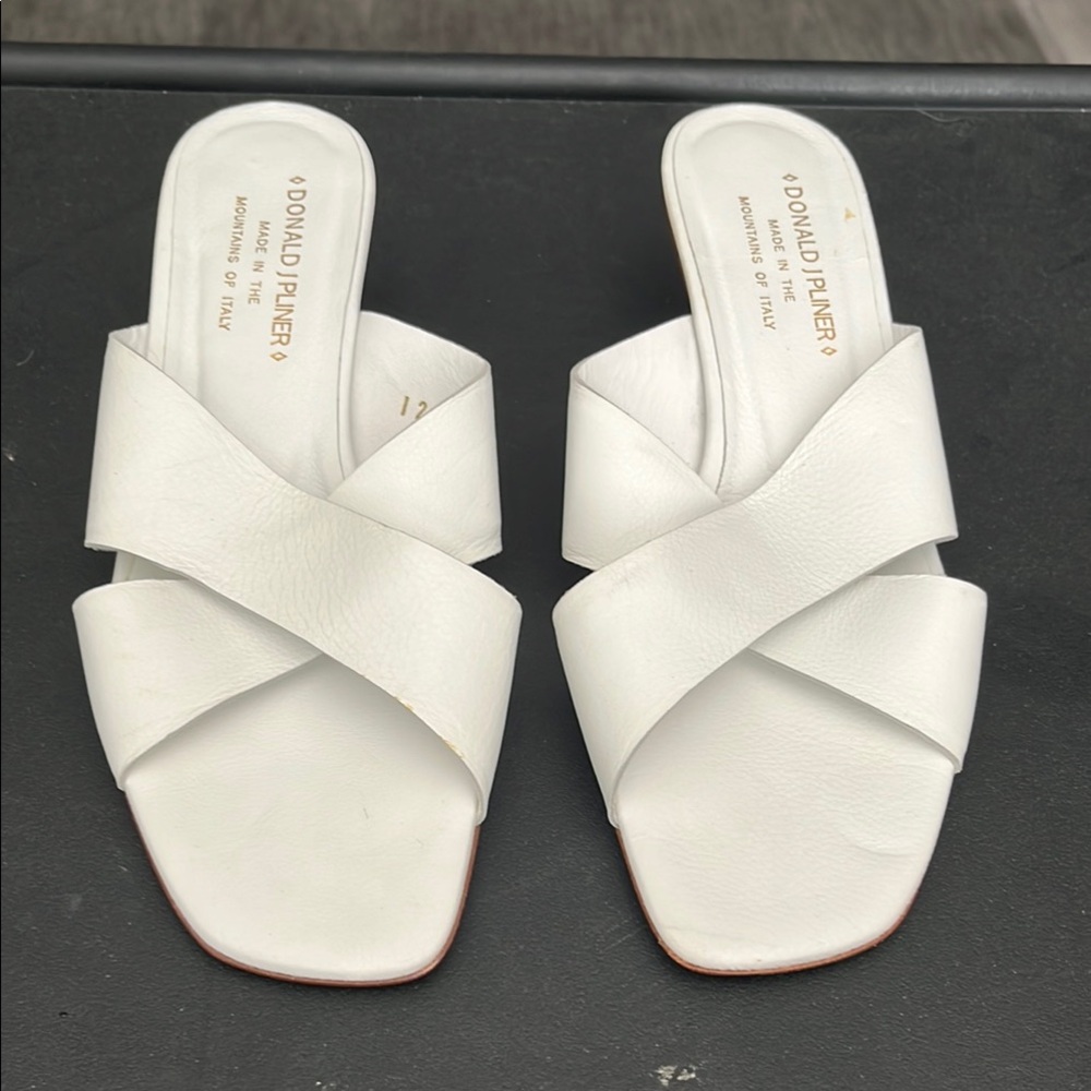 Donald J. Pliner Women's White Slide Sandals